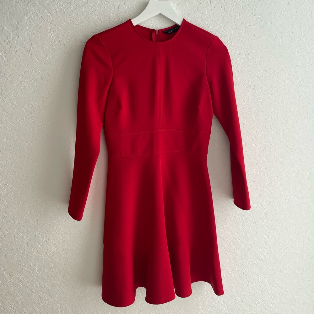 Long Sleeve Red Dress